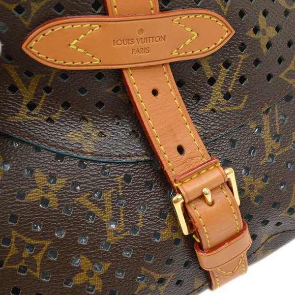 Auth LOUIS VUITTON SAUMUR 30 SHOULDER BAG TJ4181 MONOGRAM PERFORATED - Picture 9 of 9